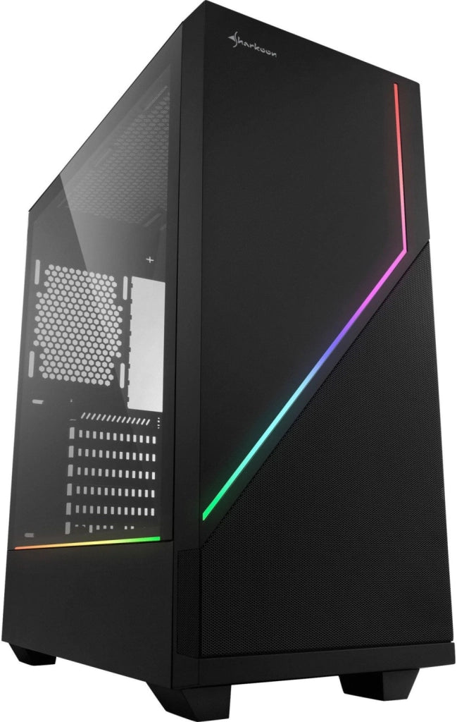 Sharkoon case rgb flow, atx, 7 slots expansion, 2 usb 3.0, 1 usb 2.0drive bay da 2,5/3,5