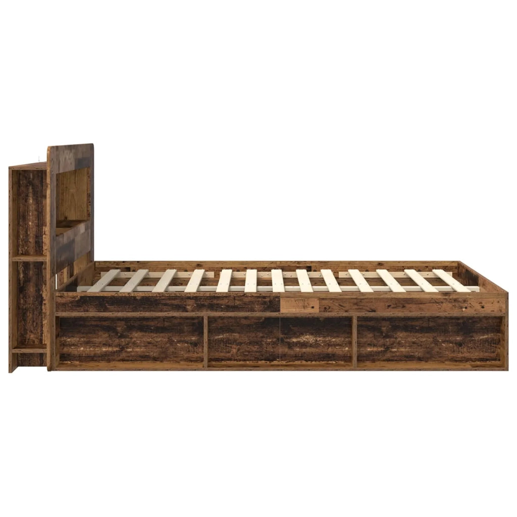 Telaio del letto con storage Legno antico 135 x 190 cm 3433482