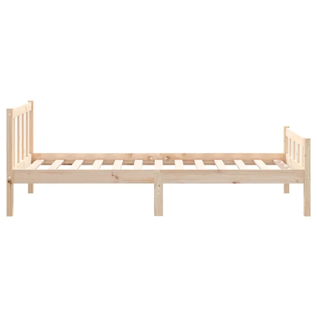 Giroletto-Struttura Letto in Legno Massello 90x190 cm Single 905139
