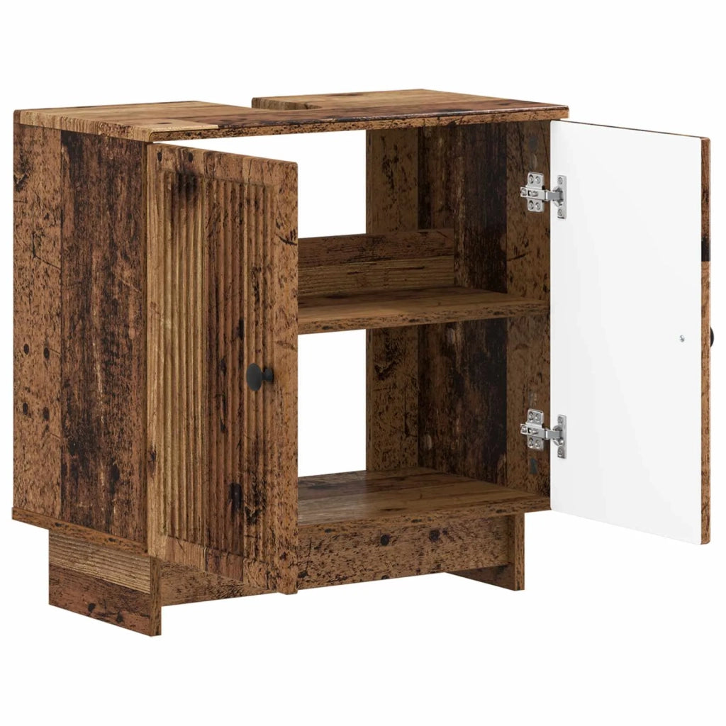 Armadio per Lavabo da Bagno EDE Legno antico 895913