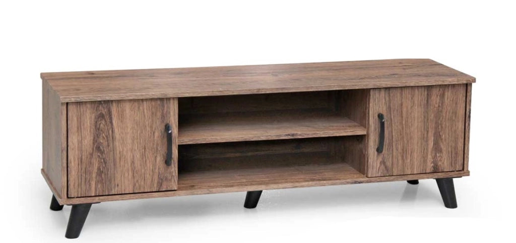ARES MOBILE PORTA TV BASSO IN LEGNO 120 X 33 X 40 CM IN COLORE NOCE