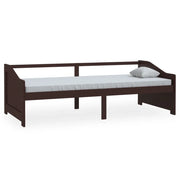 Divano letto | Sof¨¤ letto | Letto singolo a 3 Posti Marrone Scuro Massello di Pino 90x200cm
