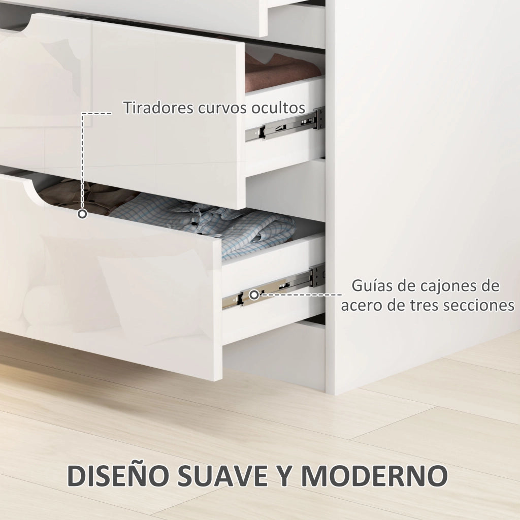 C¨®moda con 4 cassetti ¨C Zephmum ¨C Bianco 60x40x85 cm
