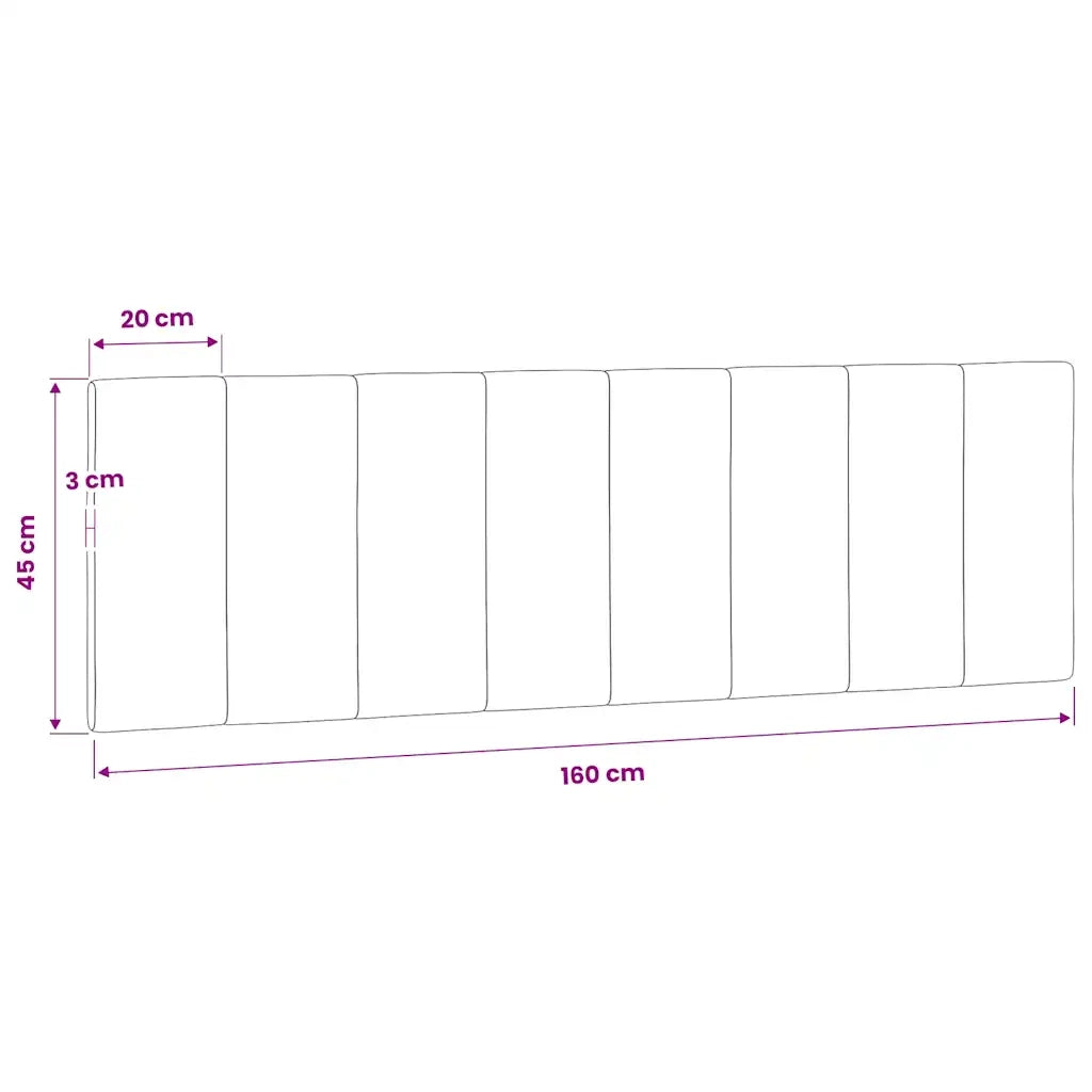 Cuscino Testiera Hanko Blu 160 cm in Velluto CFW7962959