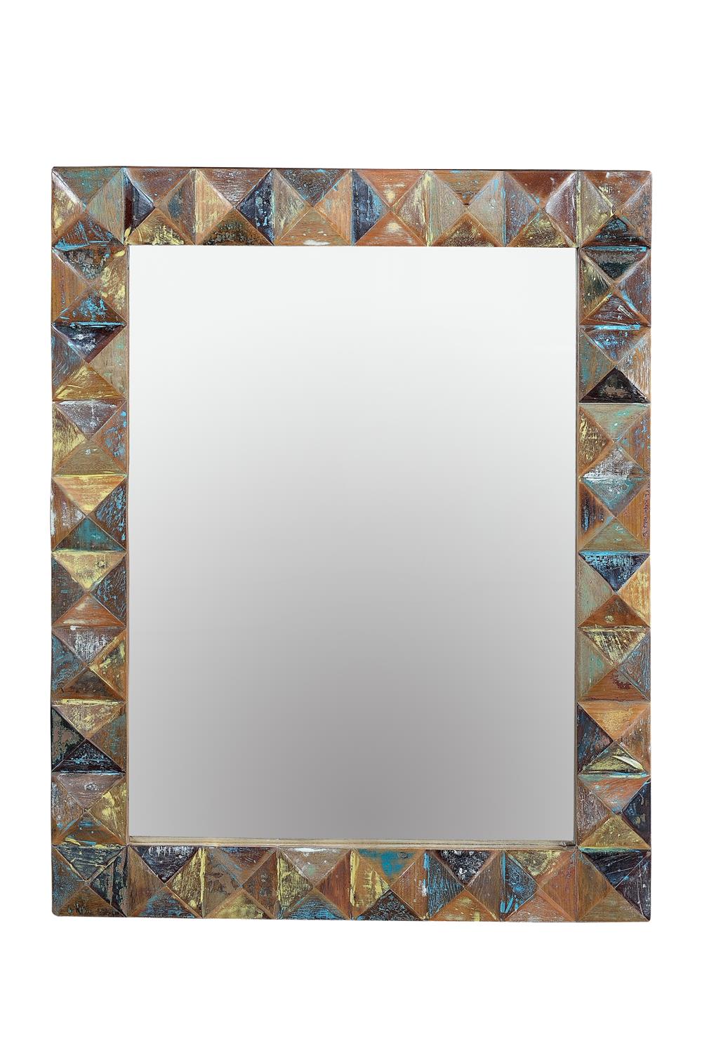 Specchio esclusivo in legno riciclato