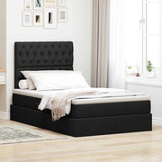 Letto con contenitore e materasso Nero 120 x 200 cm Poliestere 3371837