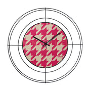 orologio nudo piccolo pied de poule magenta Nero ,pied de poule magenta in Ferro Diametro59cm