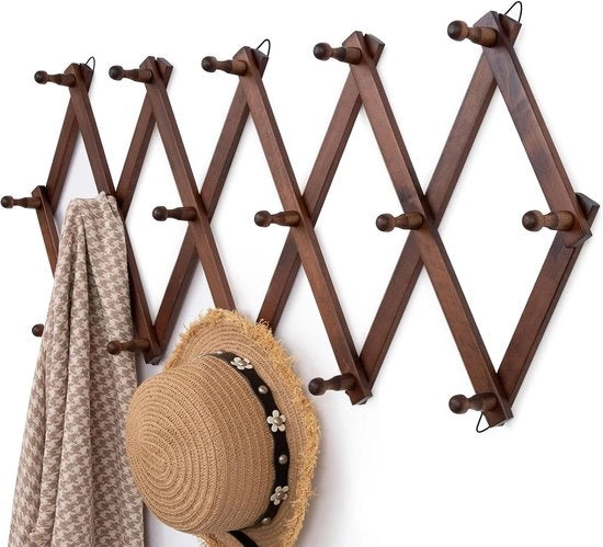 Capocassetta da parete vintage - 16 ganci - legno