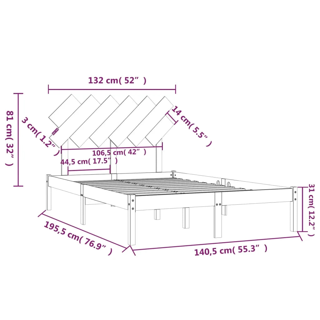 Giroletto 135x190 cm Double in legno Massello 3104843