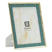 Cornice portafoto Grent in resina verde smeraldo e oro 20x25