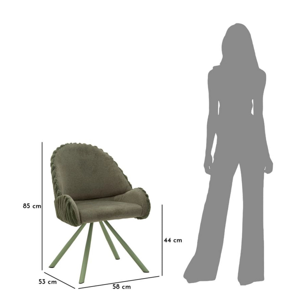 Set di 3 Pouf VKH886, Verde, Poliestere, 58x53x85 cm