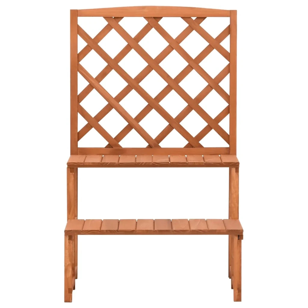 Supporto per piante e traliccio 70 x 42 x 115 cm in legno massello di abete marrone 02_0045026