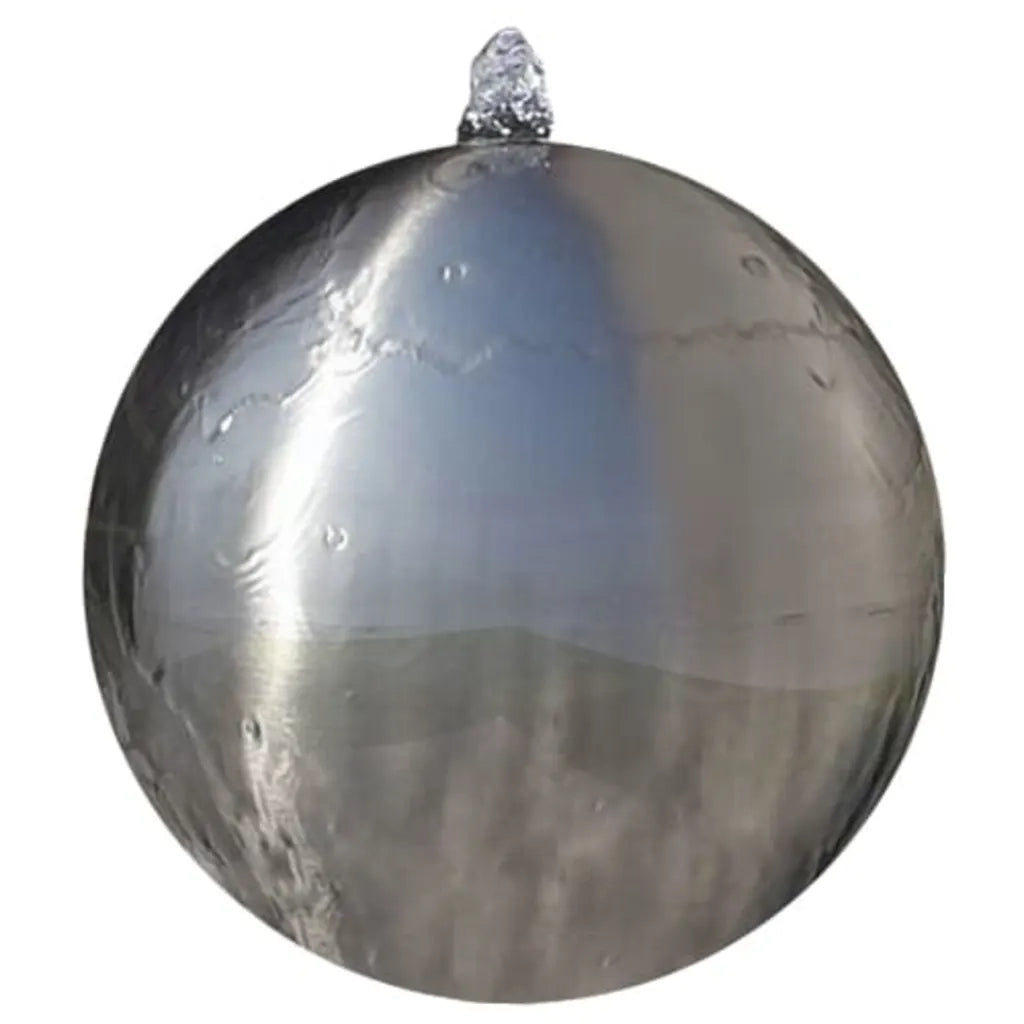 Fontana da Giardino a Sfera con LED in Acciaio Inox 40 cm 41684