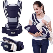 Tas per neonati ergonomico - blu scuro - diverse posizioni di sedia - 0-36 mesi