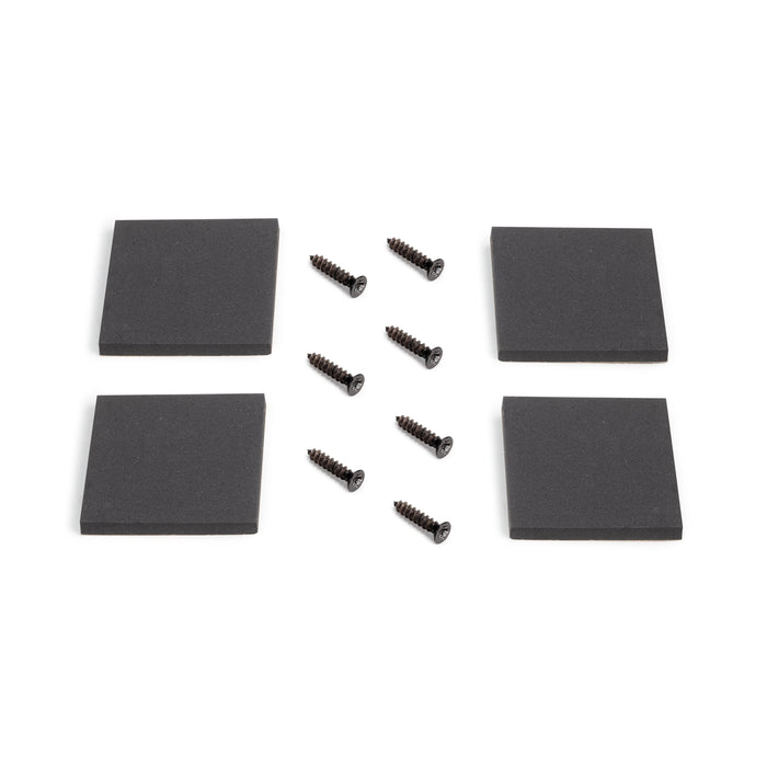 Set Gambe da Tavolo Square Rettangolari H720 Verniciato Nero Acciaio Emuca