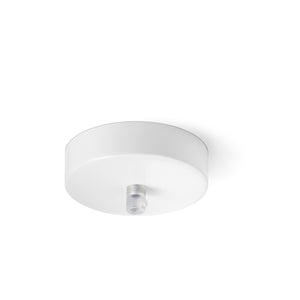 Rosone In Metallo Bianco Opaco D10Cm