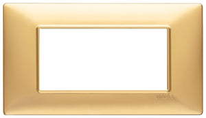 Vimar Plana placca 4 moduli colore oro opaco 14654.25