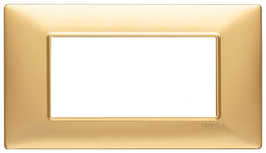 Vimar Plana placca 4 moduli colore oro opaco 14654.25