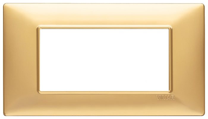 Vimar Plana placca 4 moduli colore oro opaco 14654.25