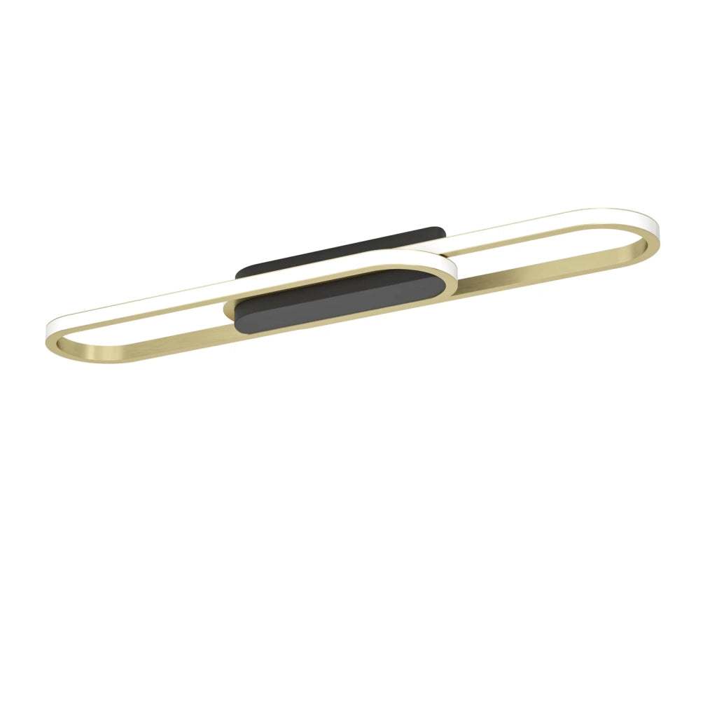 Plafoniera Moderna Conivarena Metallo Nero Plastiche Bianche Led 20W 2500Lm Ip20