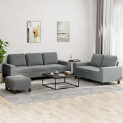 Set di Divani 3 pz Grigio Scuro in Tessuto 3201907