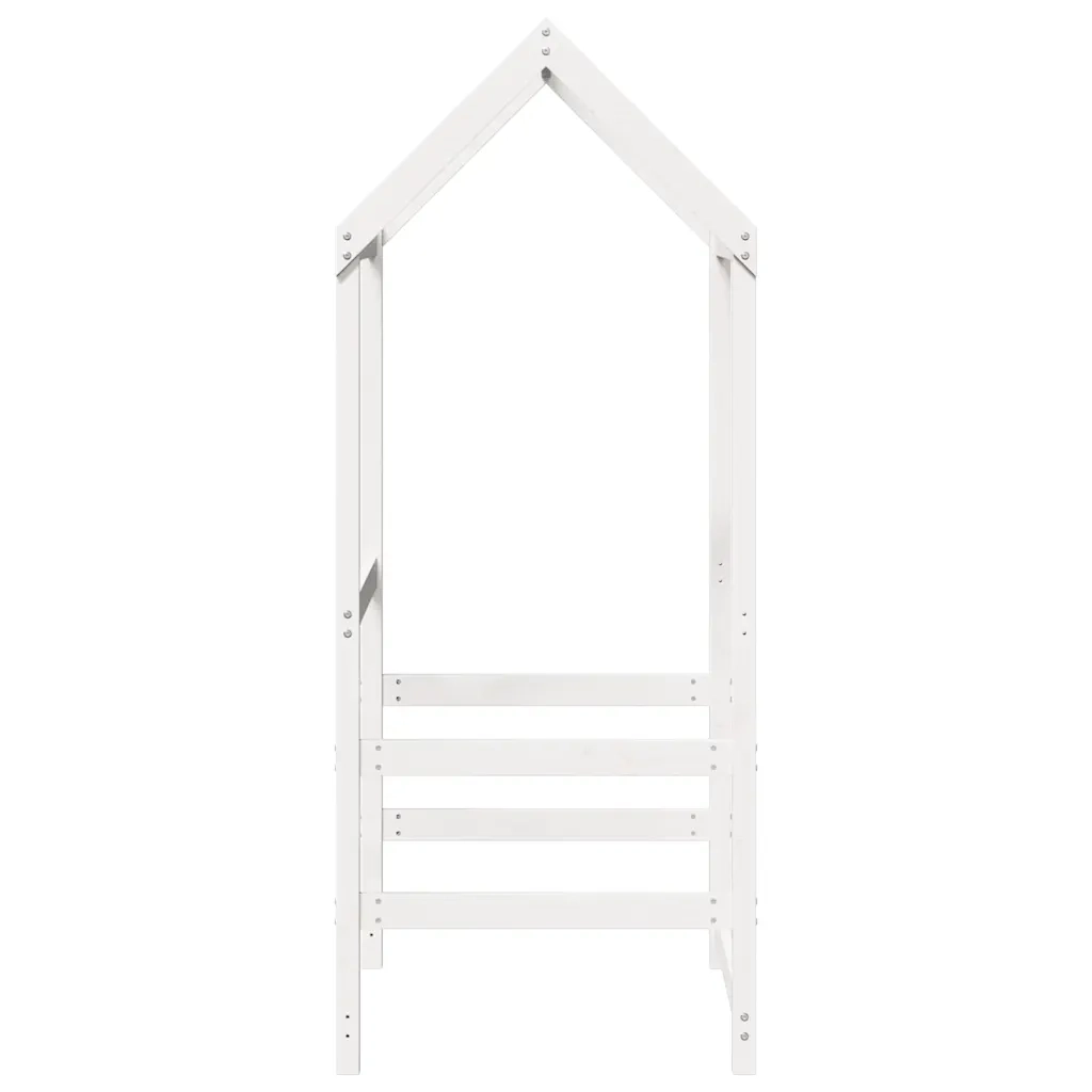 Tetto Letto Bambini Bianco 98x70x176,5 cm Legno Massello Pino 846992
