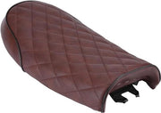 Sella per Motocicletta Stile Cafe Racer - Zavorra in PU Pelle Naturale - Pelle Naturale - Adatto per CG125 GN CB400SS - Marrone.