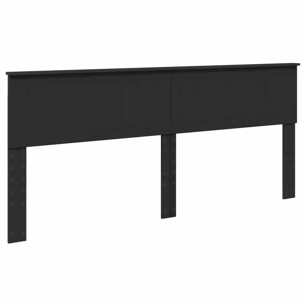 Struttura del letto Nero 200 x 200 cm Pino massello