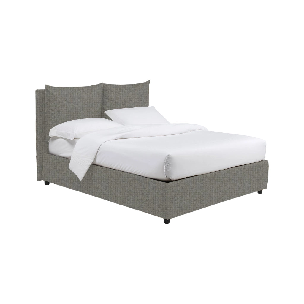 Todmorden, Letto Singolo Sfoderabile Made in Italy, Grigio Cenere