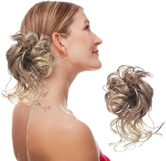 Pruikaccessori - Stile per capelli - Gemme di capelli ondulati - Hairedesign per donne - Accessori per capelli - Capelli misti marrone - Aggiunti per capelli stilevoli per donne