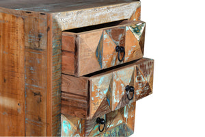 Comodino 1 cassetto in legno di riciclo 