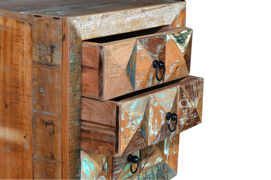 Comodino 1 cassetto in legno di riciclo 