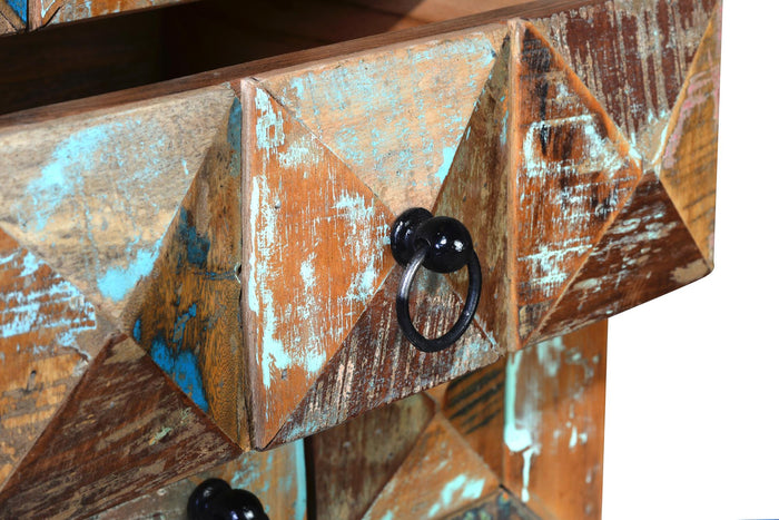 Comodino 1 cassetto in legno di riciclo 