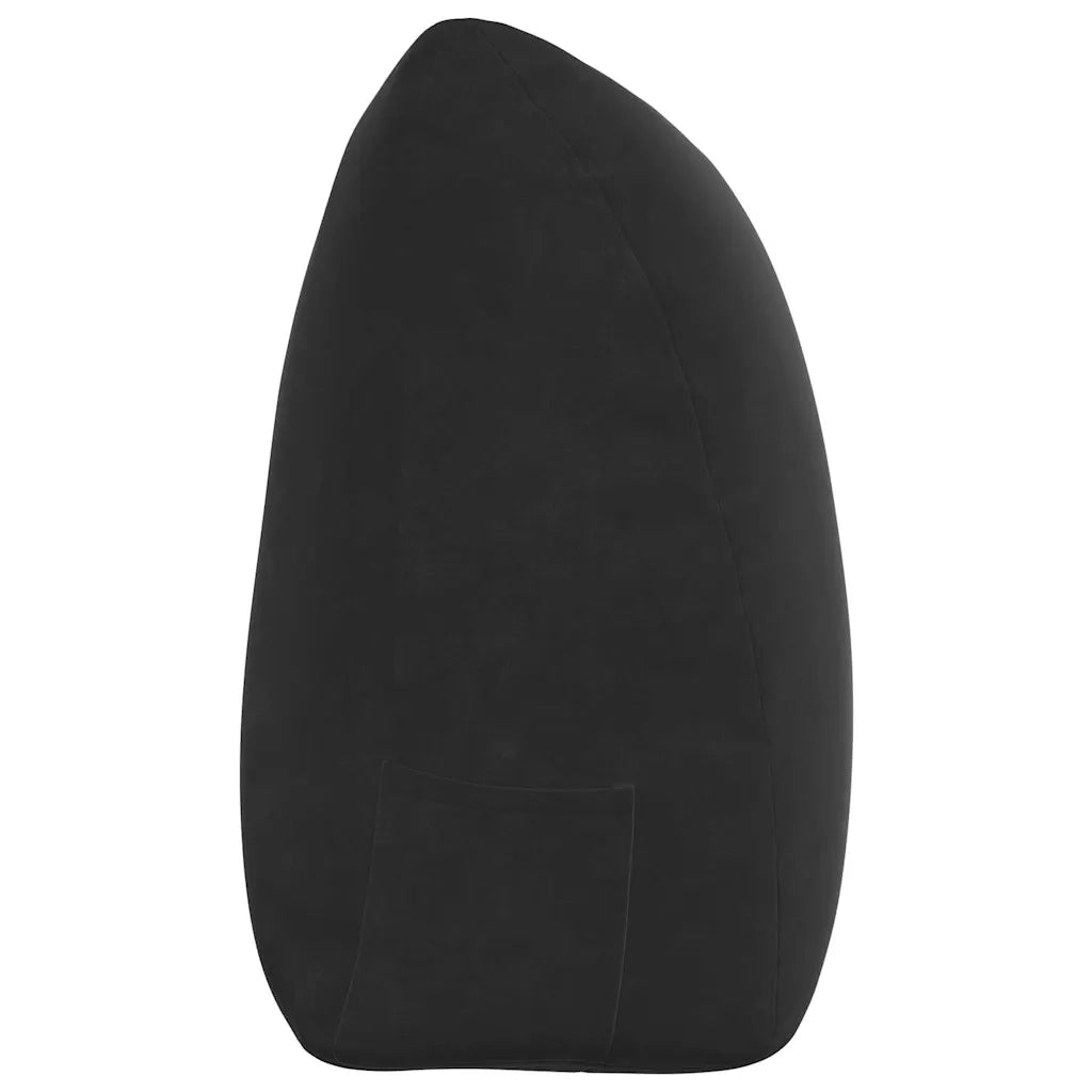 Cuscino per Schiena Nero 180 x 24 x 50 cm Velluto 42014580