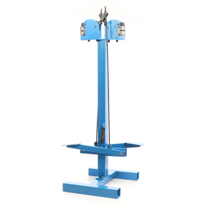 Macchina per ricalcatura e stiramento lamiere SS-18FD con supporto, 2 teste e leva a pedale
