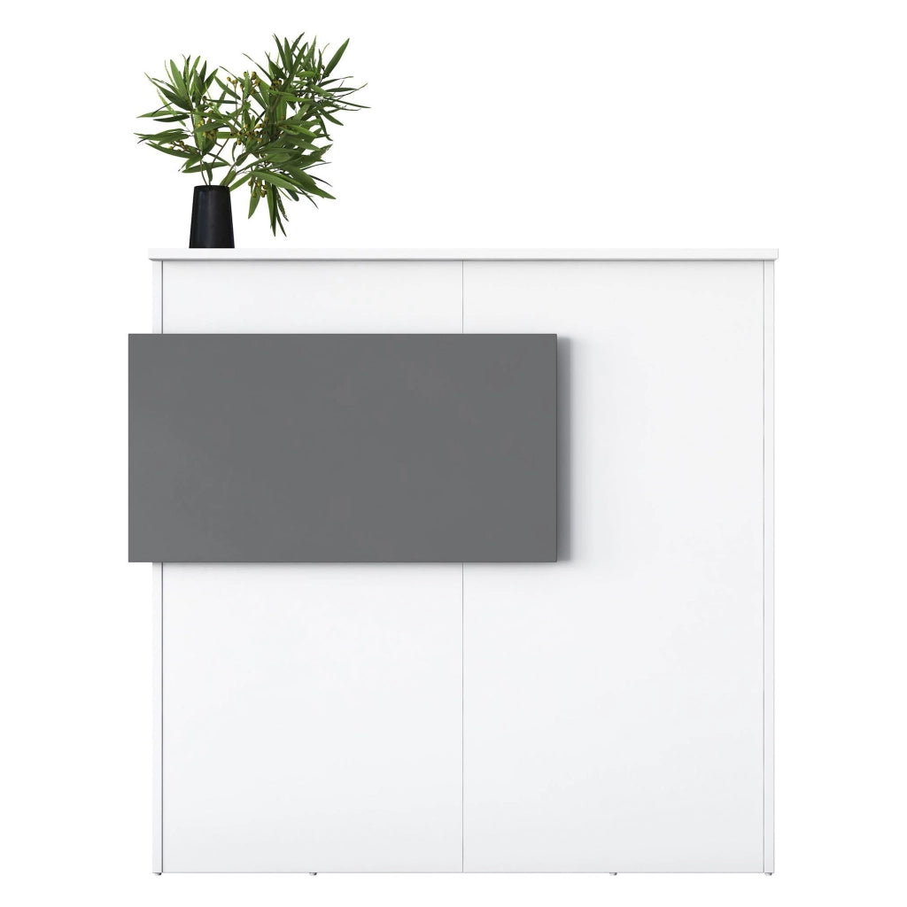 Volano, Scrivania un Ripiano, 110x40x110h cm Bianco
