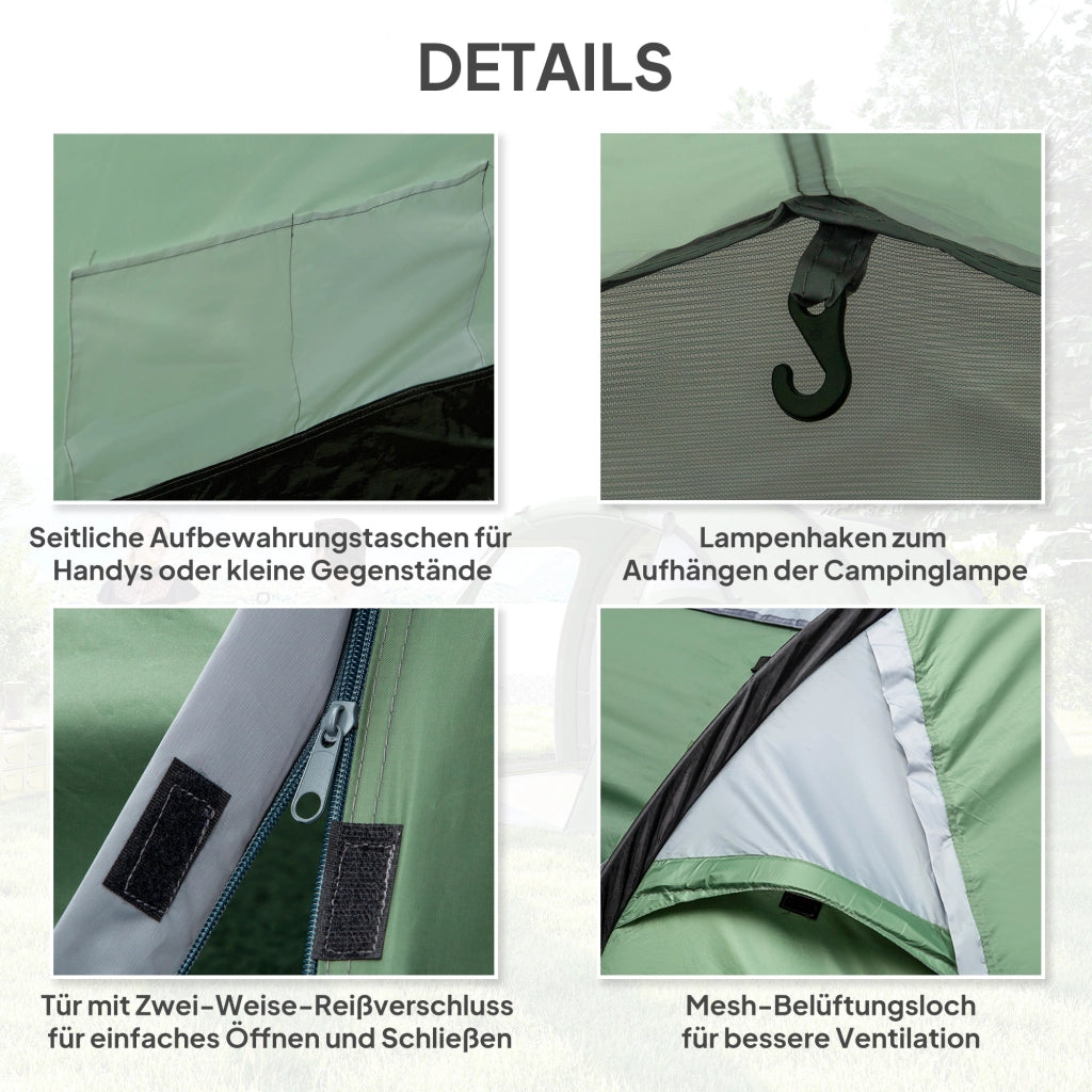 Tenda tunnel 2-3 persone ¨C zephmum ¨C Verde scuro