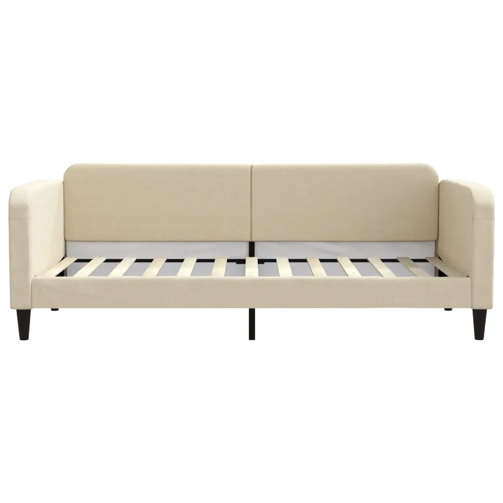 Divano Letto Estraibile con Cassetti-Sofa Letto-Daybed Crema 90x200 cm in Tessuto 709266