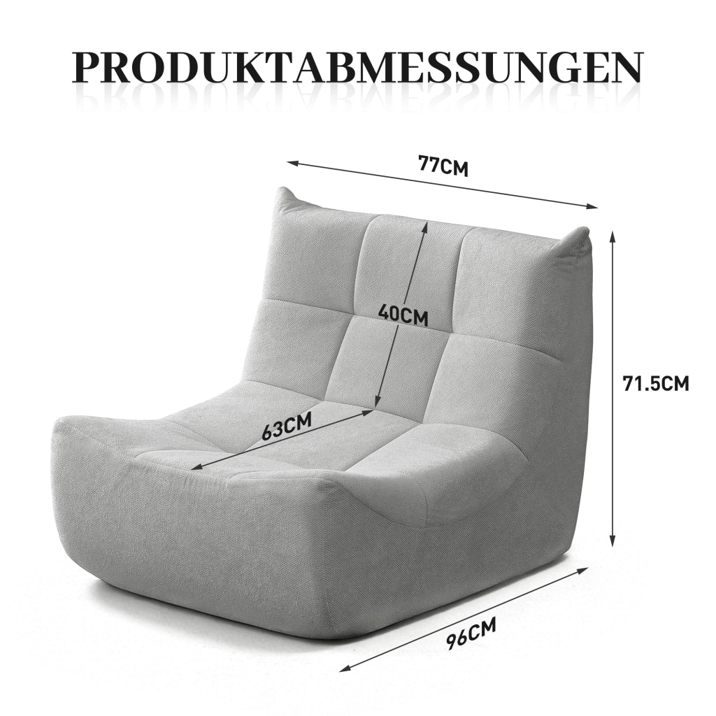 Divano 1 Posto Bubble Sofa ¨C MINIMAL ¨C Tessuto Grigio, Memory Foam