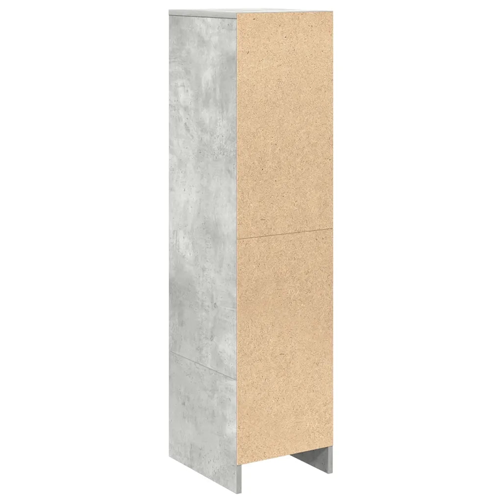Credenza-Buffet-Armadio da cucina Grigio Cemento 29,5x34x119,5 cm in Legno Multistrato
