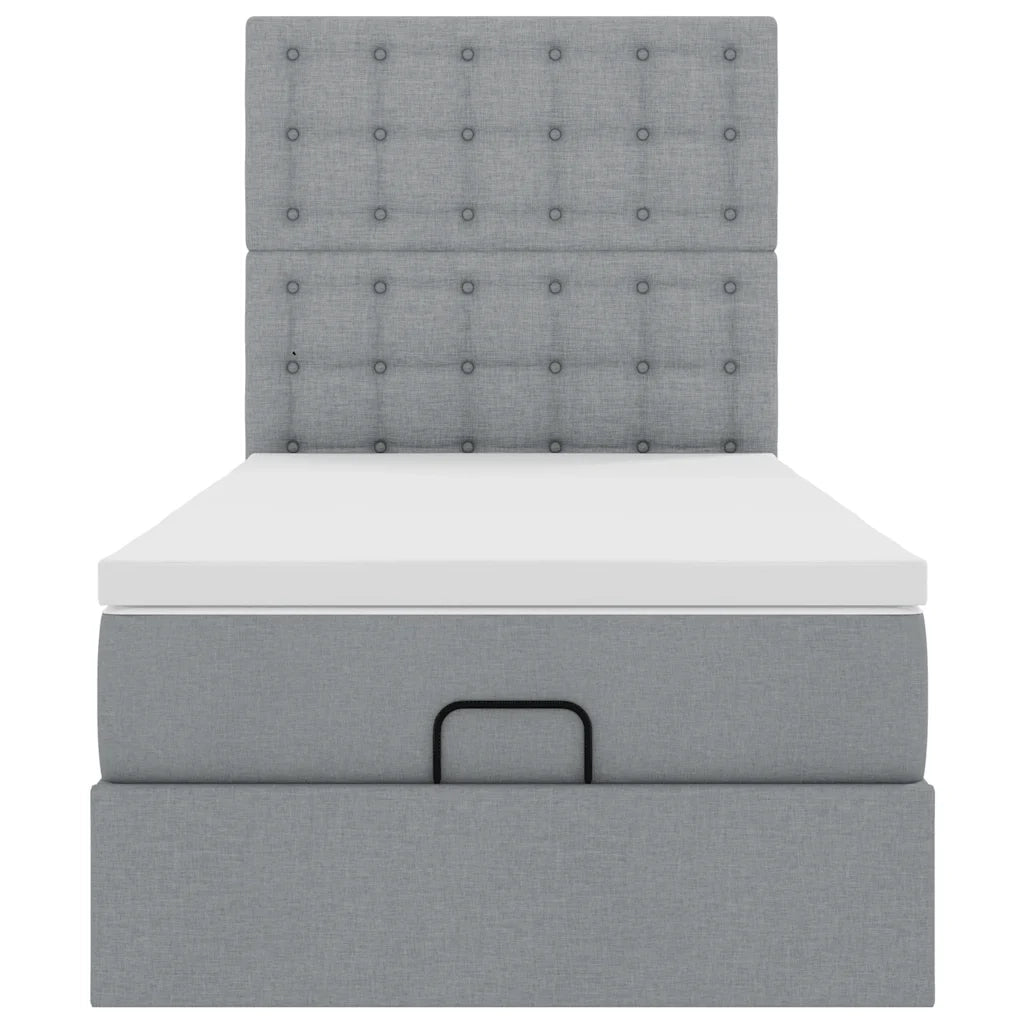 Struttura Letto Pouf con Materasso 90x190 cm in Tessuto 3313285