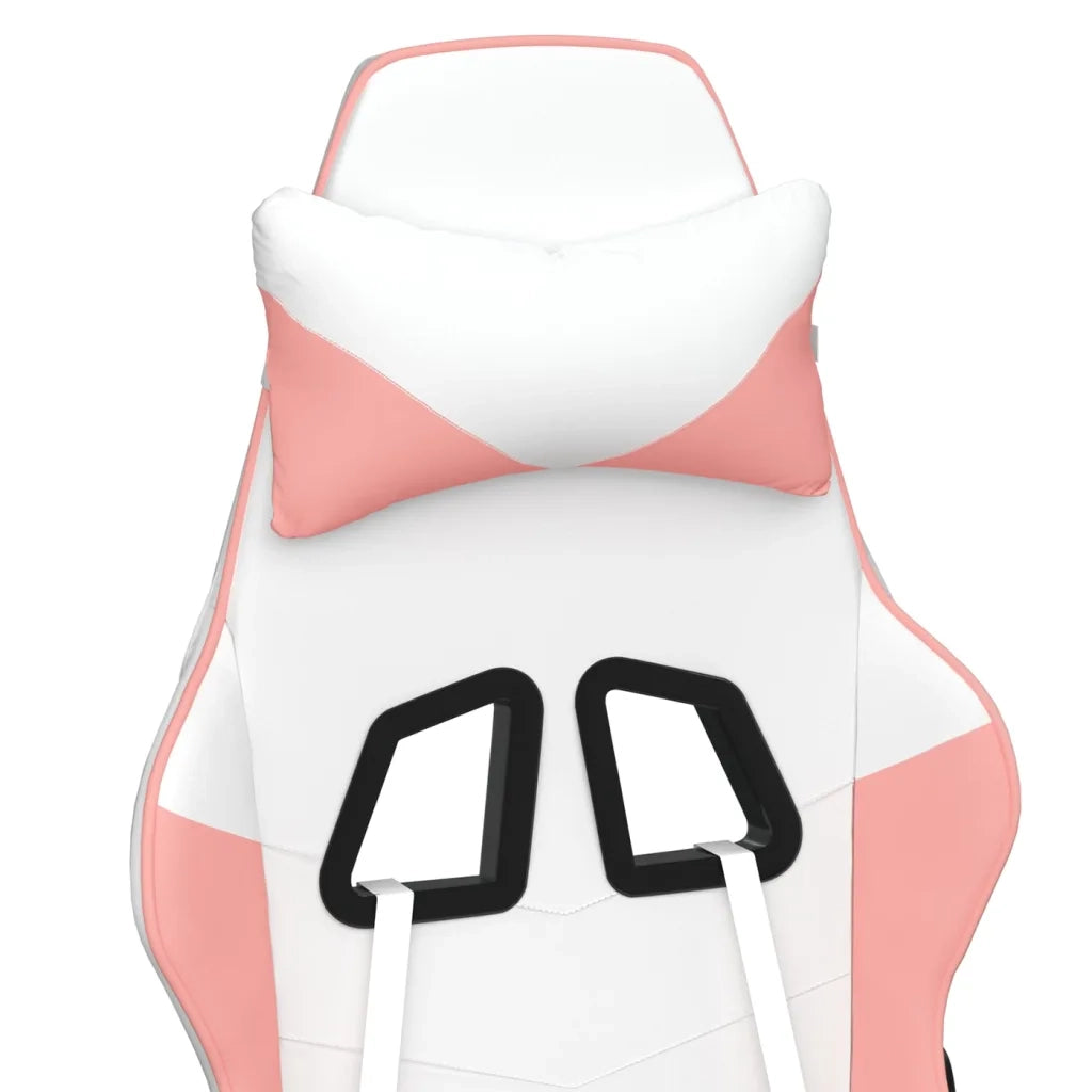 Sedia da Gaming Bianco e Rosa in Similpelle 3143650