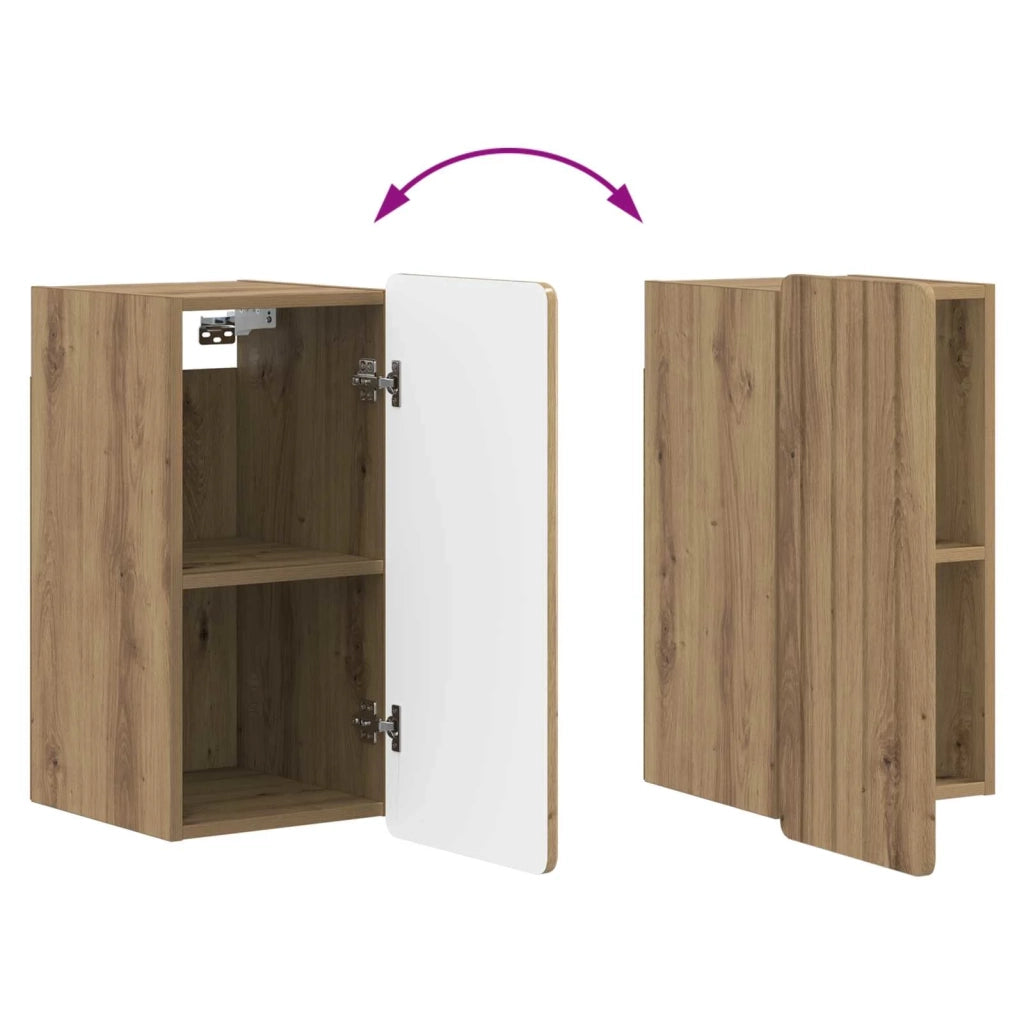 Armadio da bagno a muro ZWOLLE Rovere Artigianale 896374
