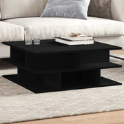 Tavolino da Salotto-Tavolino da soggiorno-Tavolo Nero 70x70x29 cm in Legno Multistrato