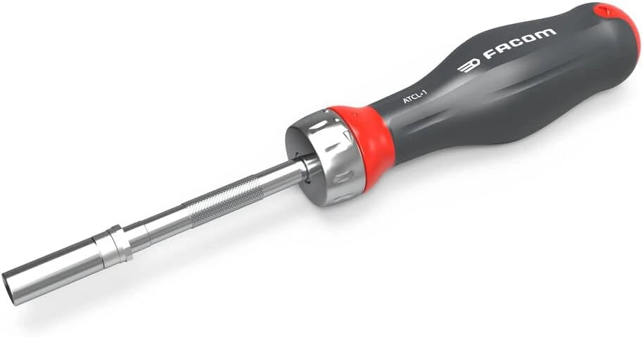 ATCL.1PB - Cricchetto per punte protwist con 15 punte, manico ergonomico bi-materiale, cricchetto 45 denti di alta qualità