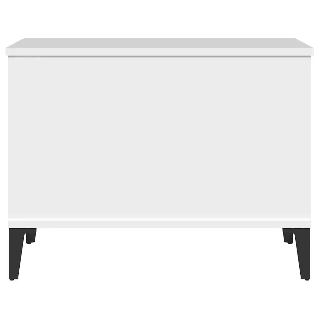 Tavolino da Salotto Bianco 60x44,5x45 cm in Legno Multistrato 819572