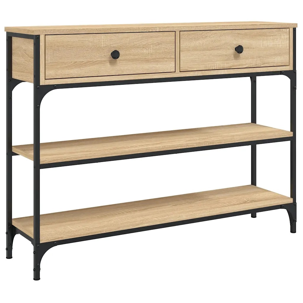 Tavolo Consolle | Tavolo d'Ingresso Rovere Sonoma 100x25x75 cm in Legno Multistrato
