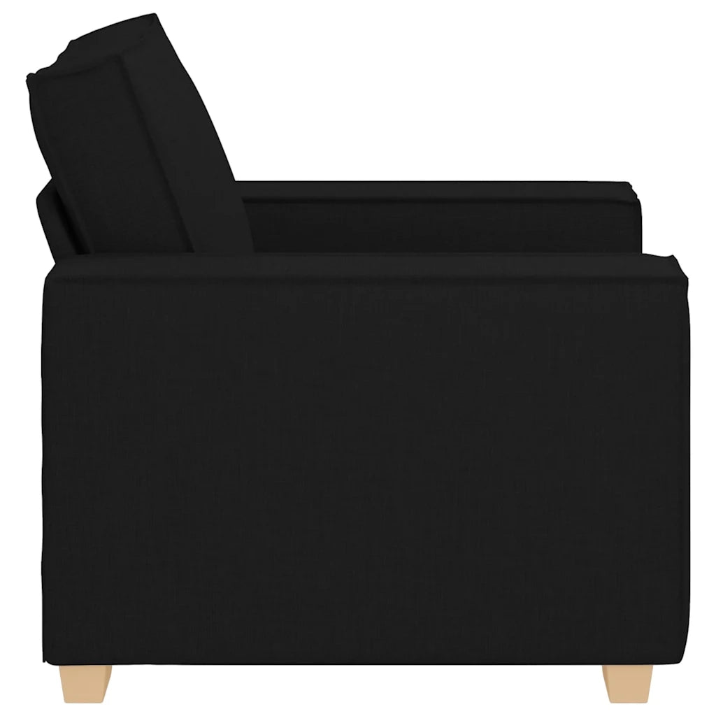 Poltrona | Sedia Relax Divano Nero 100x78x84 cm Tessuto