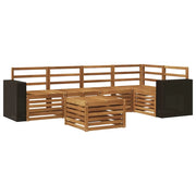 Set divano sezionale 6 pcs Naturale Legno di Acacia Massello