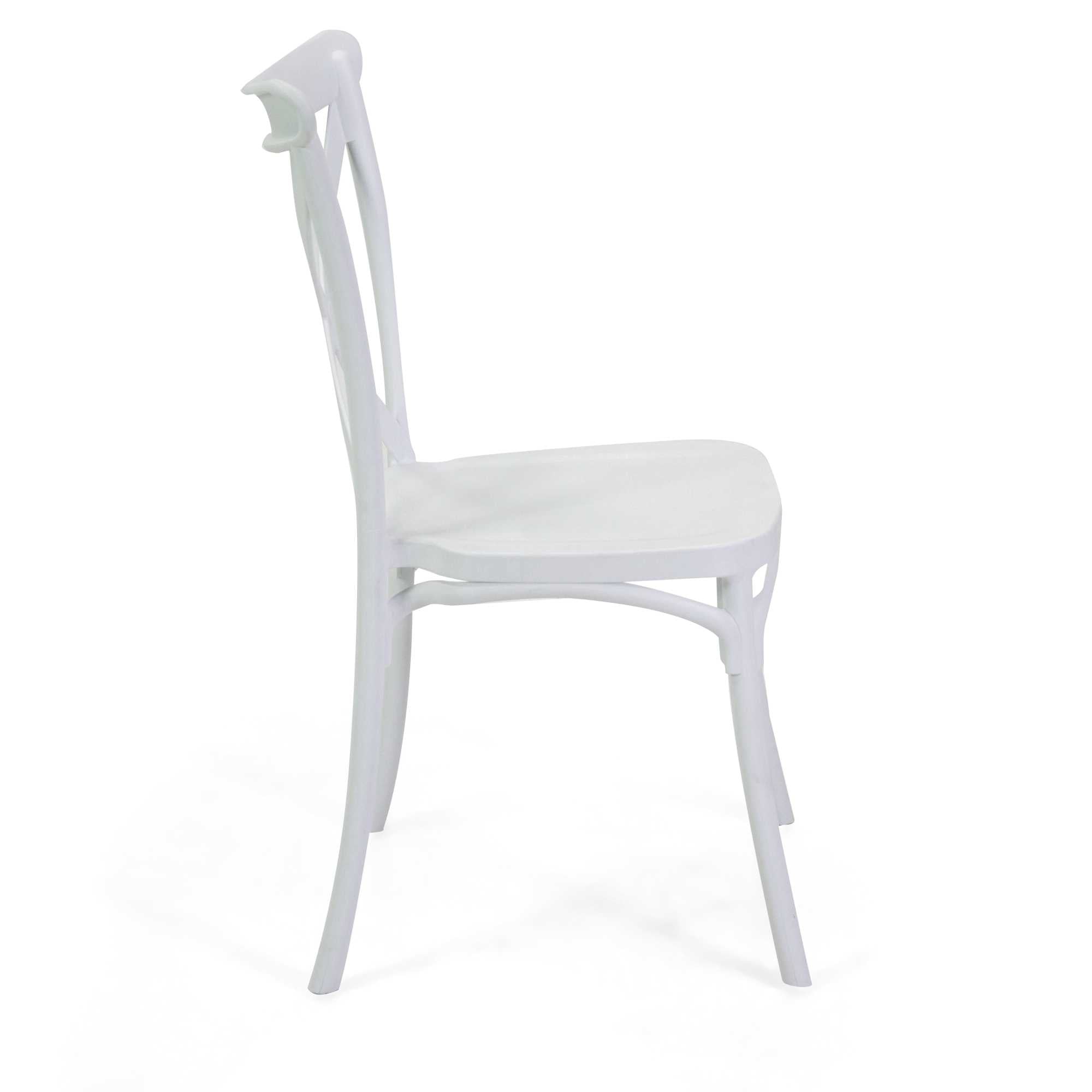 Sedia 47x51xh90 cm in Plastica Cross Bianco